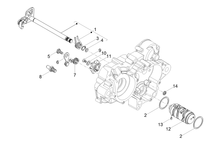 Derbi Senda SM 50 2T X-Treme E4 2019-2020 – Transmissieschakelstang