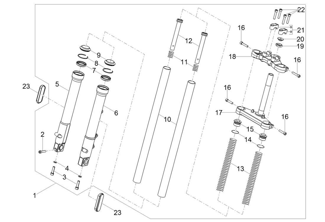 Derbi Senda SM 50 2T X-Treme E4 2019-2020 – Vork