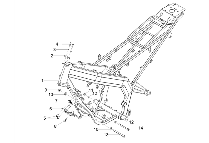 Derbi Senda SM 50 2T X-Treme Low Seat E4 2019 – Frame