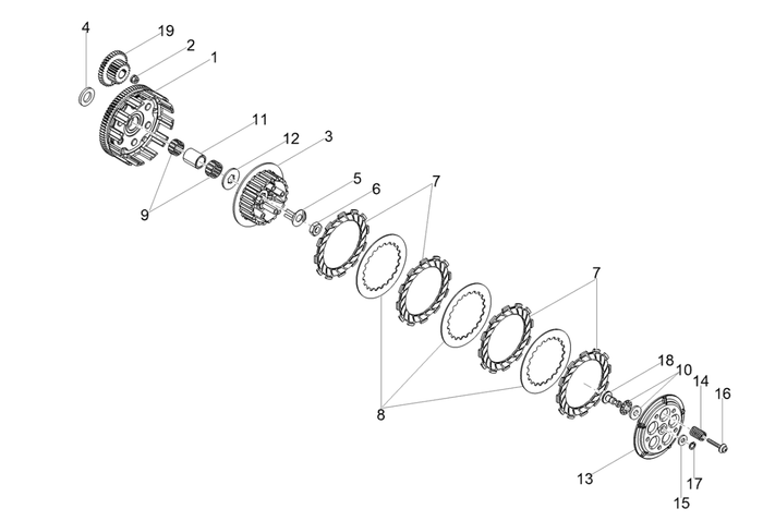 Derbi Senda SM 50 2T X-Treme Low Seat E4 2019 – Koppeling