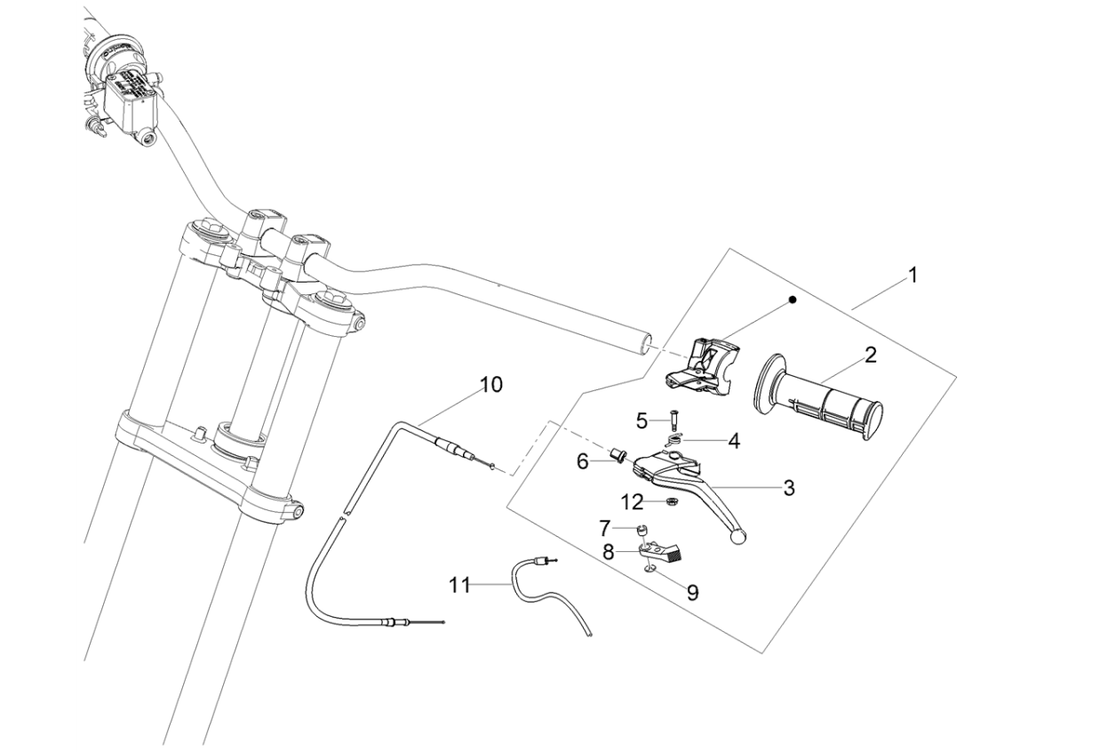 Derbi Senda SM 50 2T X-Treme Low Seat E4 2019 – Koppelinghevel Kupplungszug