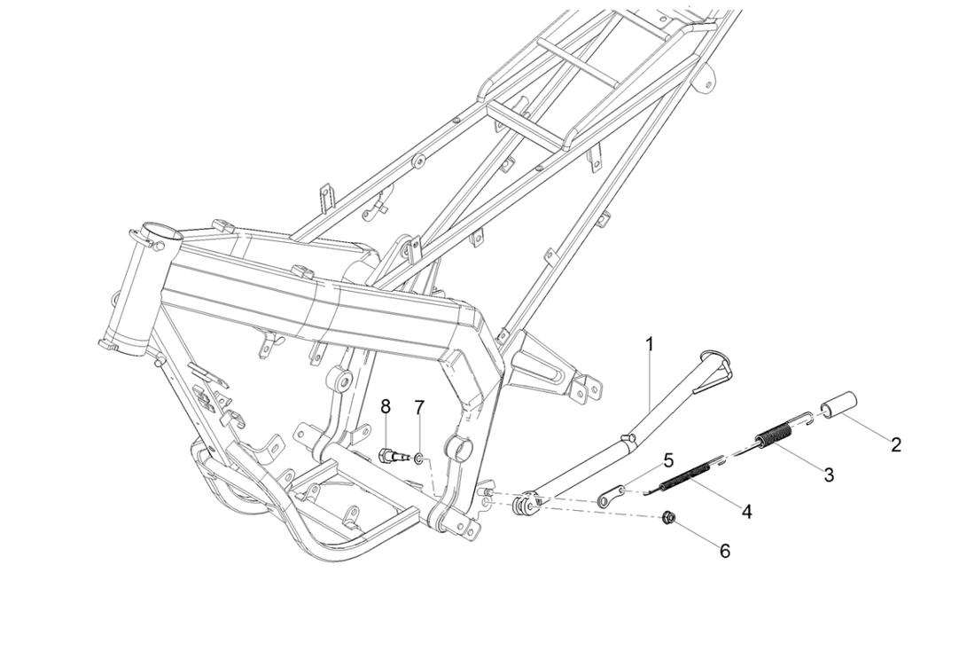 Derbi Senda SM 50 2T X-Treme Low Seat E4 2019 – Middenstandaard