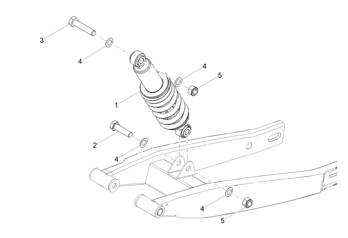 Derbi Senda SM 50 2T X-Treme Low Seat E4 2019 – Schokbreker Achter