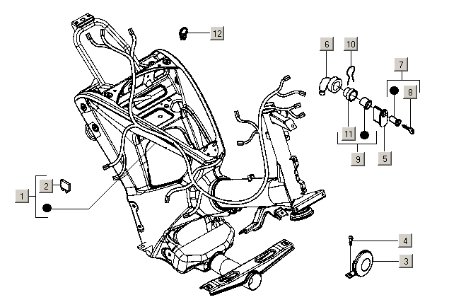 Gilera ICE 50 2T E2 2002-2005 - Elektrische installatie & Contactslot