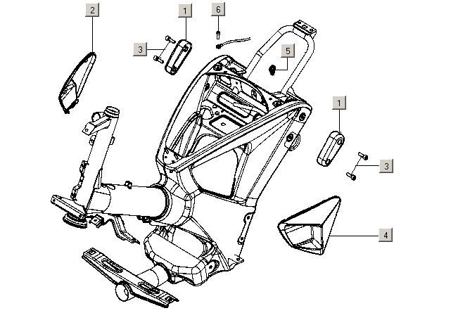 Gilera ICE 50 2T E2 2002-2005 - Framecover