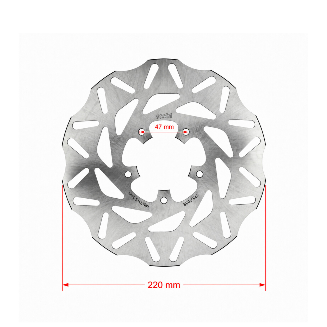 Disco freno Polini Wave 220MM Gilera Runner / Skipper LX