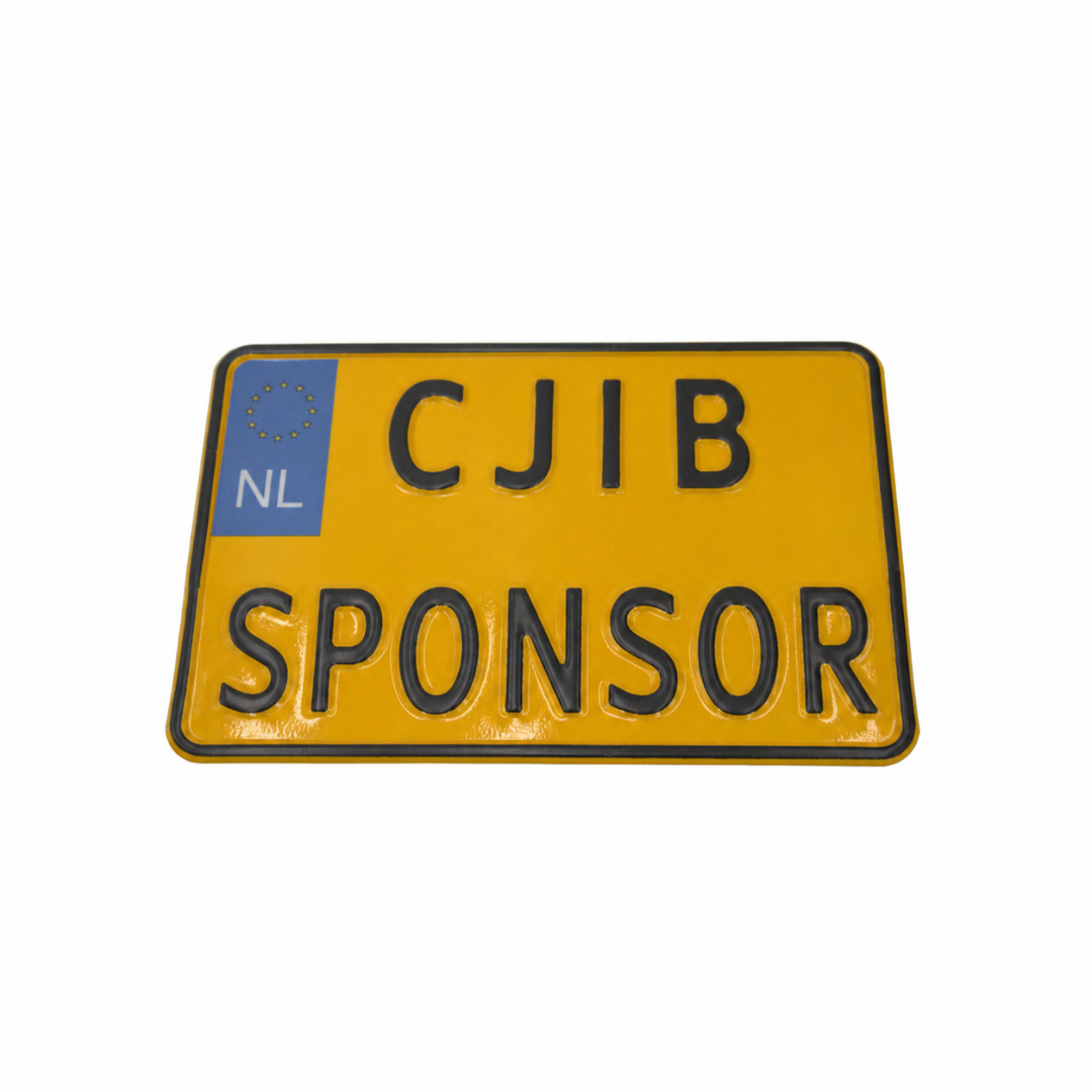 Nederlandse Motorplaat CJIB Sponsor