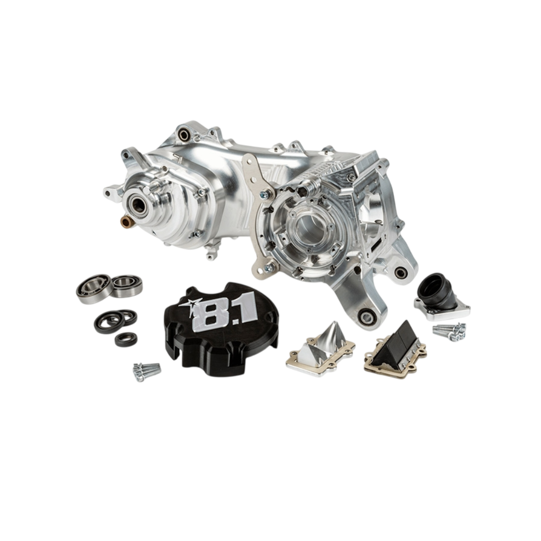 Komplette Short Motor Carter 8.1 Fireblade 70ccm 10 Zoll Rad Piaggio 2 Strich