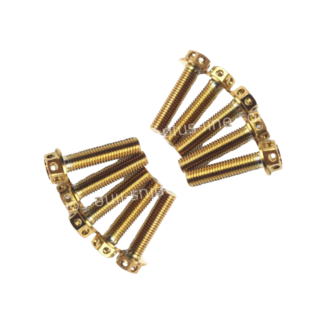 Gold bolts M8x35mm 10 pieces