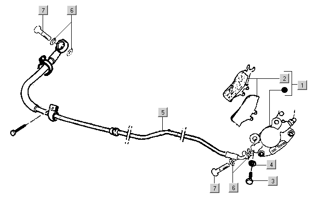 Gilera DNA 50 2T E1 2000-2001 – Remleiding Remklauw Achter