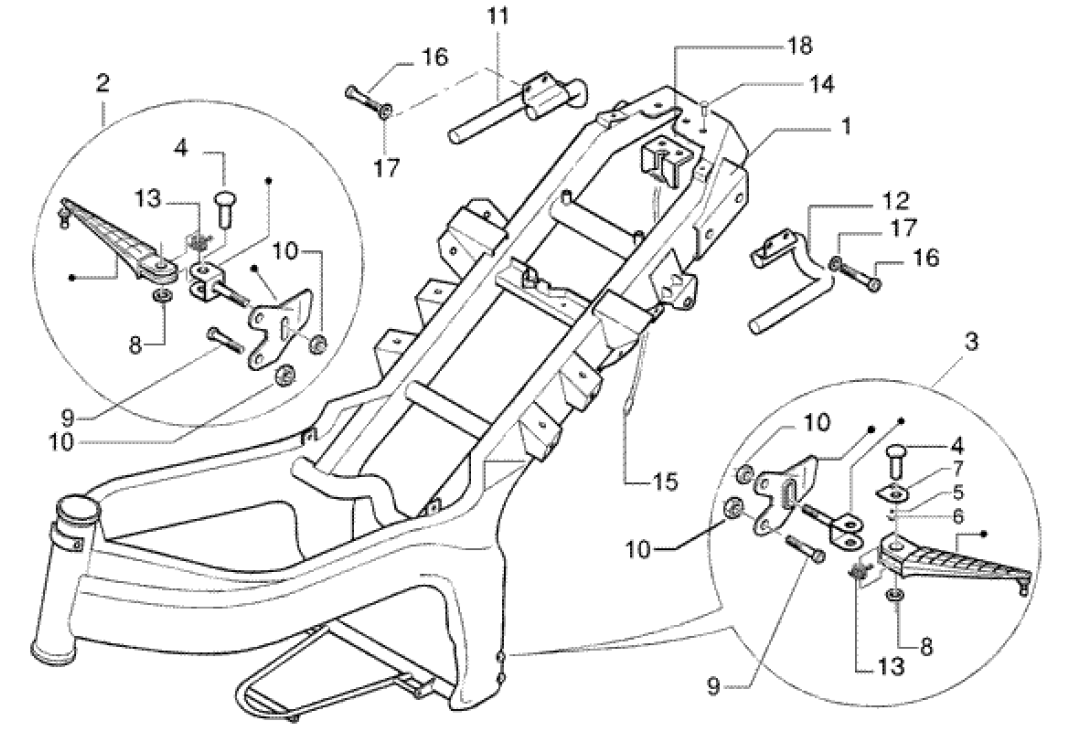 Gilera DNA 50 2T E2 2005 – Chassis