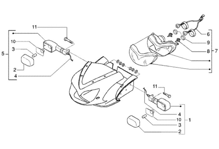 Gilera DNA 50 2T E2 2005 – Koplamp