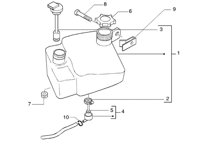 Gilera DNA 50 2T E2 2005 – Olietank