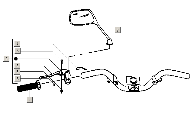 Gilera ICE 50 2T E2 2002-2005 – Hendel Remhevel Links