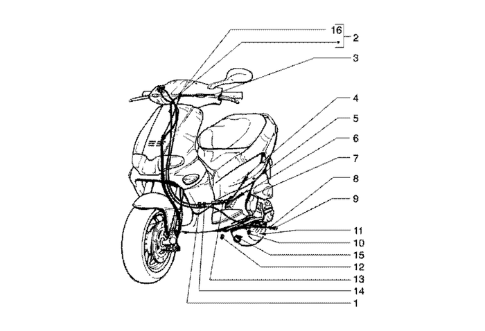 Gilera Runner 180 2T FXR E1 1998-2002 – Kabels