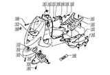 Gilera Stalker 50 2T E1 1998-2005 – Voorscherm Binnenbekleding Treeplank