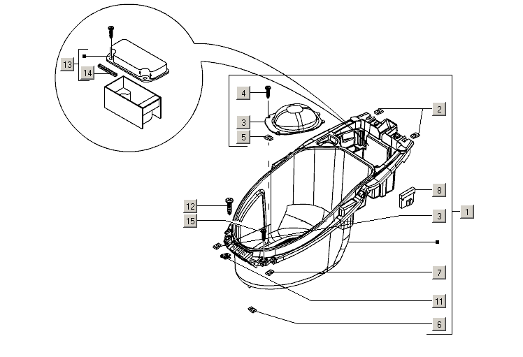 Gilera Stalker 50 2T E2 2005-2006 – Helmbak