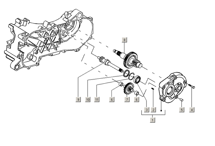Gilera Stalker 50 2T E2 2005-2006 – Transmissie