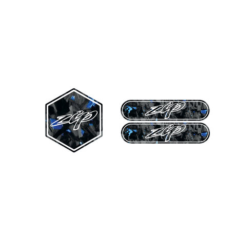 Forged Carbon Voorkap Logo + Reflector Zip Bundel