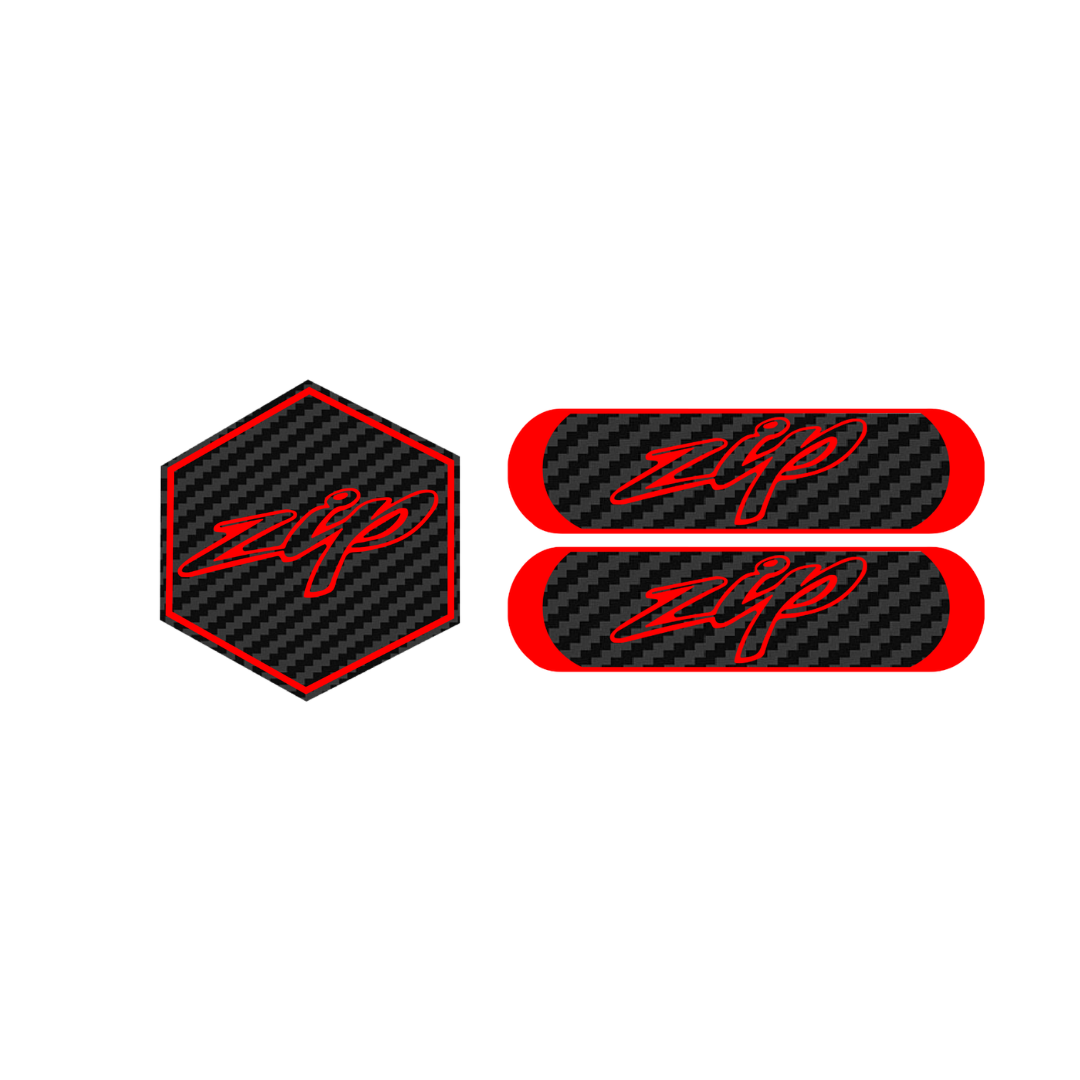 Carbon Zip Voorkap Logo + Reflector Bundel