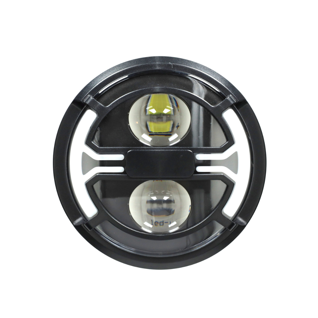 Scheinwerfer original LED mit eingebauten Blinkern + Montagesatz 5-poliger Stecker V8 Fatbike