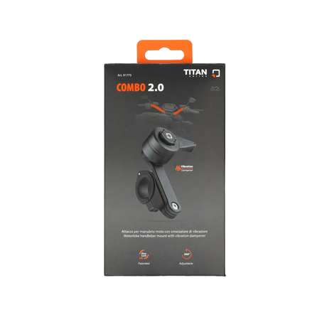 Adaptateur Lampa Téléphone Opti-Combo Guidon 2.0 Titan Série 22/35MM Cyclomoteur/Fatbike