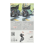 Adapter Lampa Telefon Opti-Combo Lenker 2.0 Titan Serie 22/35MM Moped/Fatbike