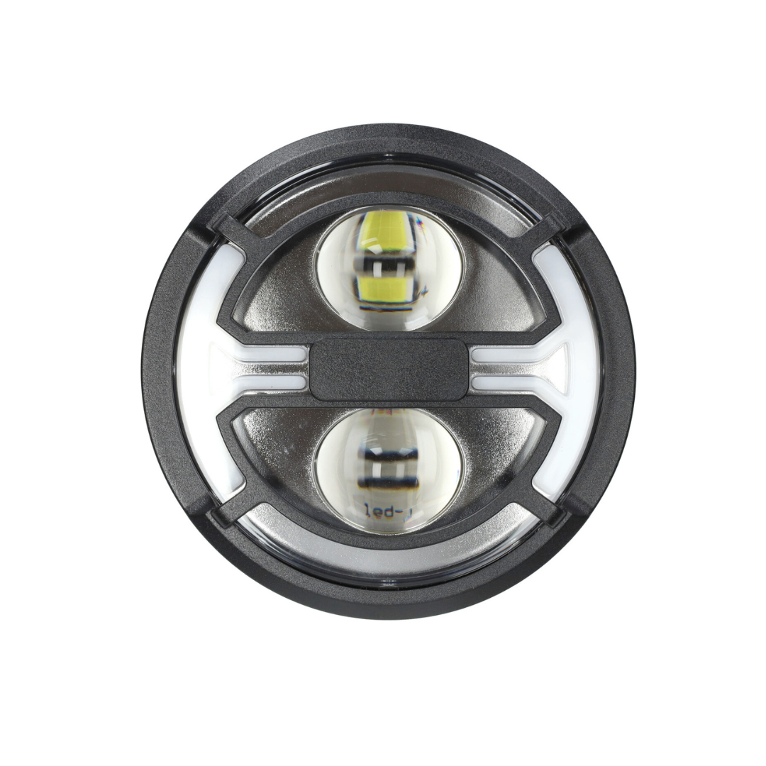 Scheinwerfer original LED mit eingebauten Blinkern + Montagesatz 5-poliger Stecker V8 Fatbike