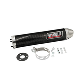 BGM Uitlaat 52 Slag Zwart + Nademper Giannelli Carbon Piaggio / Gilera 125-180cc 2 Takt