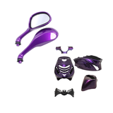 SP RS1 Kappenset + Runner Spiegels Twilight Paars Piaggio Zip Bundel