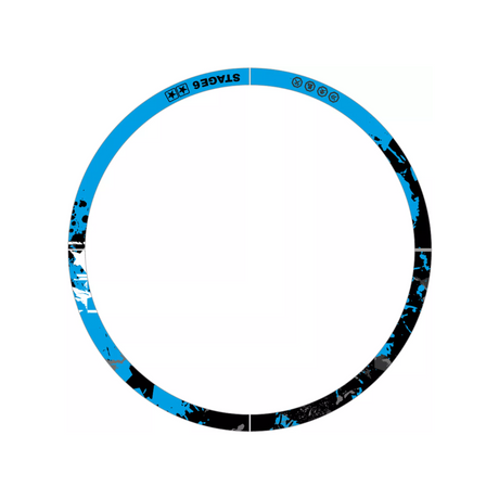 Velgstickerset Stage6 Blauw/Zwart 10 Inch Velgstickers