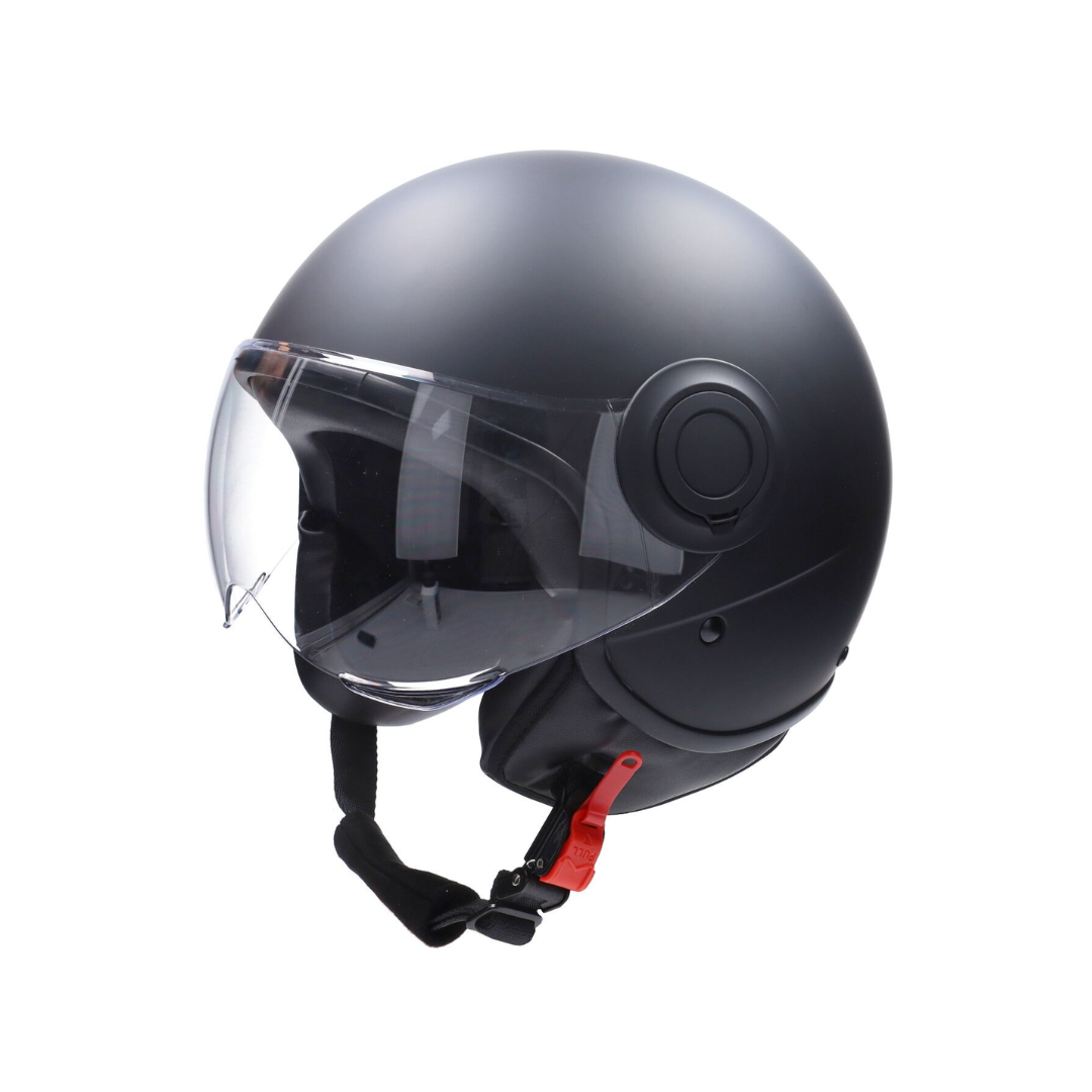 Casque de cabine demi-jet mat noir