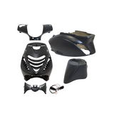 SP Cover Set Piaggio Zip Semi Mat Black + Grill Lighting White