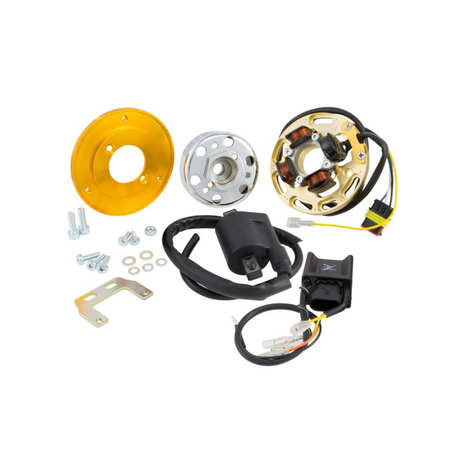 HPI 210 Ontsteking Incl Spanningsregelaar & Vliegwieltrekker Piaggio/Gilera 125-180cc Watergekoeld