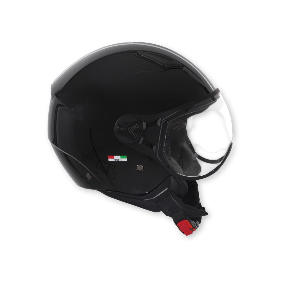 Helm Vito Moda Glans Zwart + Zwarte Voering