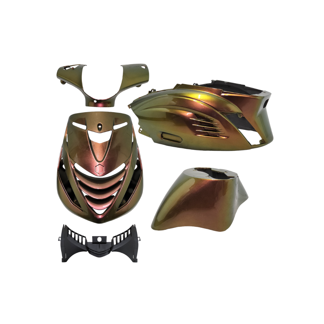 Ensemble carrosserie avec grille de capot arrière RS1 Piaggio Zip Chesnut Bronze