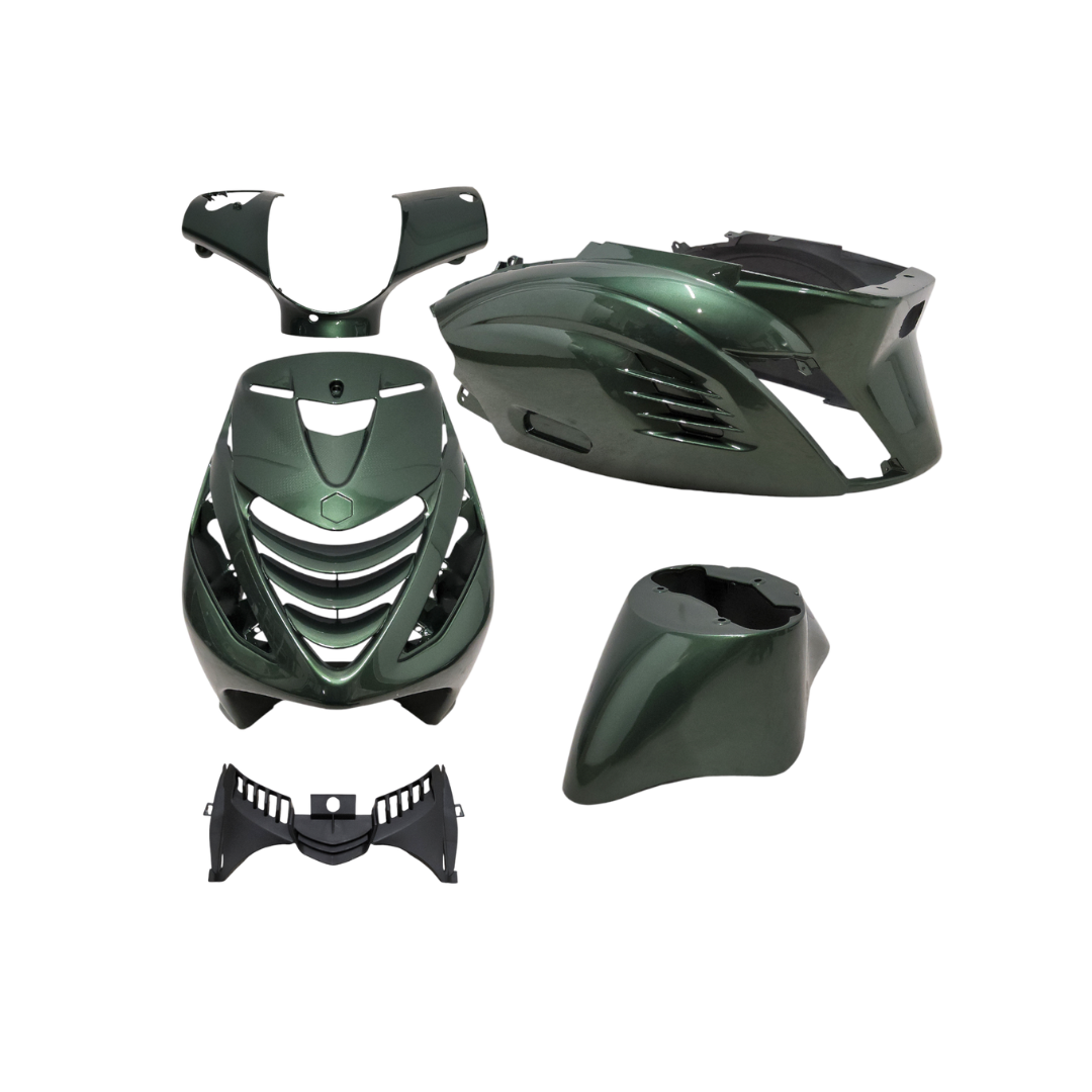 Kit de carrosserie avec grille de capot arrière RS1 Piaggio Zip Alpina Vert