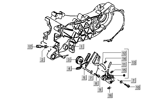 Gilera DNA 50 2T E1 2000-2001  - Oliepomp