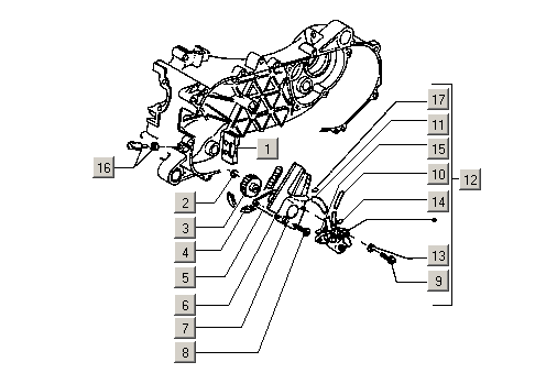 Gilera Stalker 50 2T E1 1998-2005 - Oliempomp