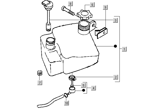 Gilera DNA 50 2T E1 2000-2001  - Olietank