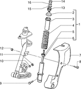 Piaggio Skipper 125 – Abdeckung Vorderer Stoßdampfer