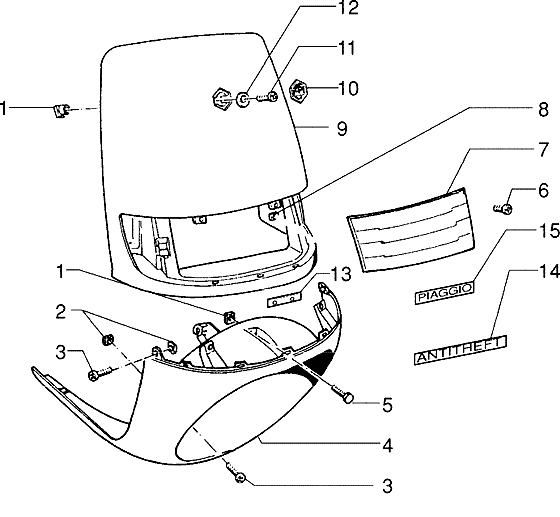 Piaggio Skipper 125 – Beschermingsschild Maske