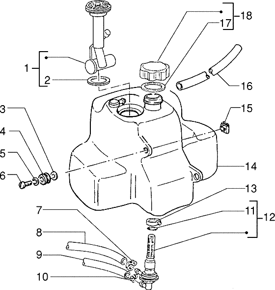 Piaggio Skipper 125 – Brandstoftank