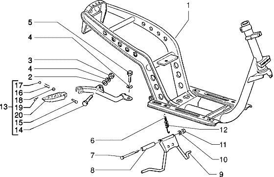 Piaggio Typhoon 125 – Frame