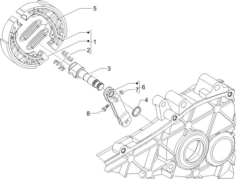 Piaggio Zip 50 4T NOABS E2 2006-2013 – Achterrem Remchoensets