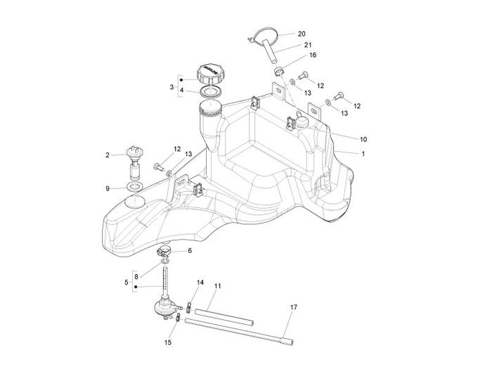 Piaggio Zip 50 4T NOABS E2 2006-2013 – Brandstoftank