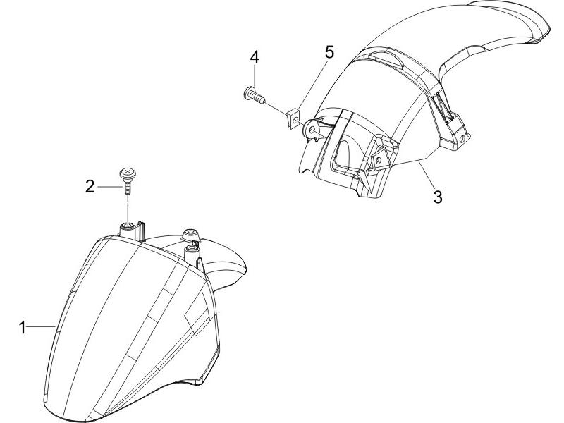 Piaggio Zip 50 4T NOABS E2 2006-2013 – Spatborden
