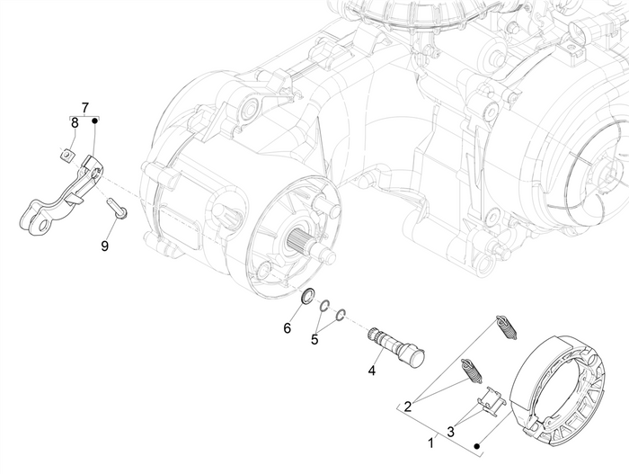 Piaggio Zip 50cc 4 Takt Euro 5 (2021-2023) – Achterrem