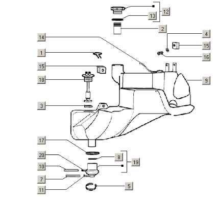 Piaggio Zip 50cc 2 Takt 2000-2016 – Benzinetank