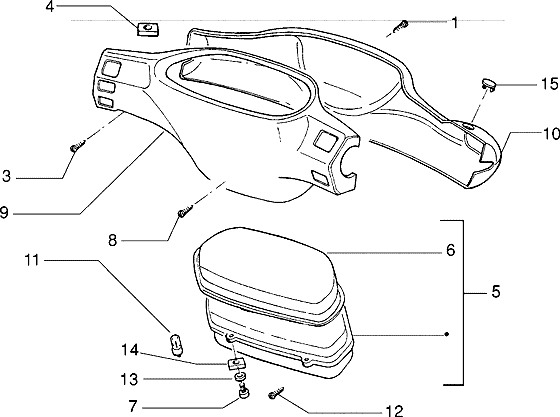 Piaggio Zip Fast Rider RST – Snelheidsmeter Stuurdeckel
